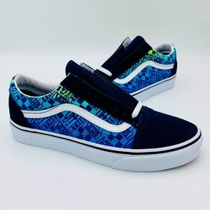 VANS OLD SKOOL Blue Logo Flame